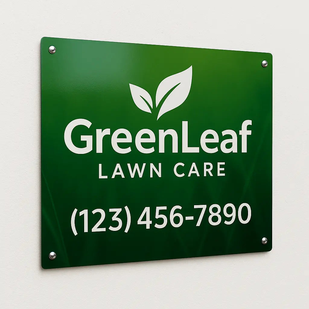 Custom Business Sign – 14x11 Gloss Metal Print – Personalized Aluminum Wall Sign – Ready to Hang